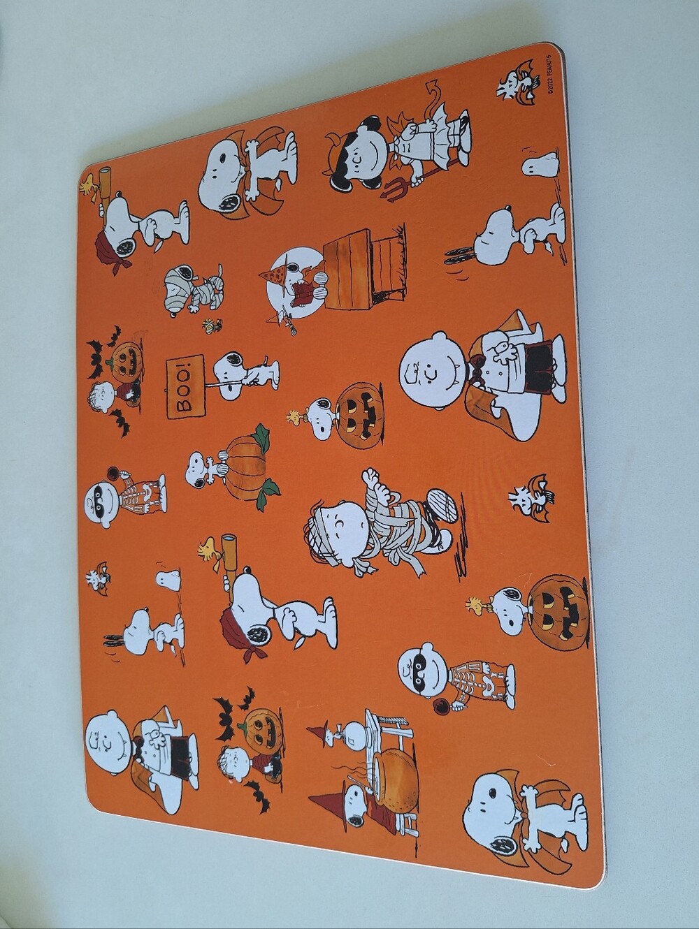 Pottery Barn Kids Peanuts Halloween Placemat With Cork Back